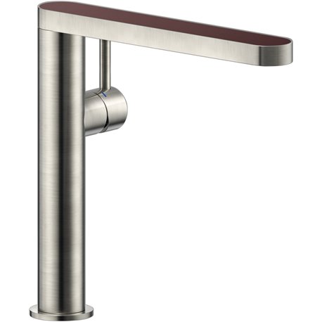 Mitigeur cuisine Match MH109113RJIX Inox brossé et rouge Jaipur