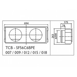 Plénum de soufflage pour gainable compact TCB-SF56C6BPE