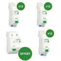 Probox Resi9 XE - Lot de 3x12 disjoncteurs de 10A, 16A et 20A Courbe C + 1 intérrupteur différentiel OFFERT - PROBOXRESI9XE
