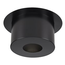 Plaque de finition FPH220I/G/150/9019 Inox Galva ronde Ø 150 mm Noir