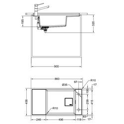 Fresno Fragranit+ FNG 111-86 915144 Noir mat 