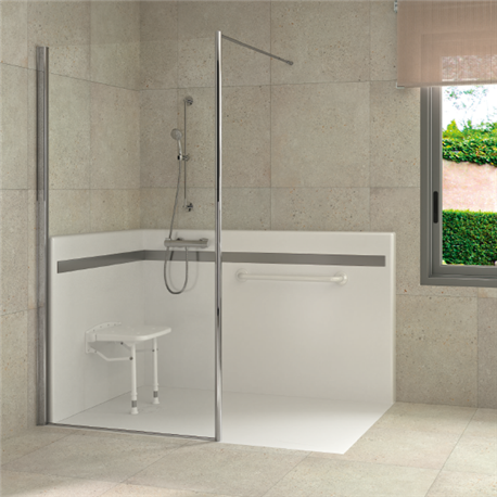 Panneau de douche Rénova Largeur 100 cm Blanc 21751 Panneau de douche Rénova Largeur 100 cm Blanc 21751