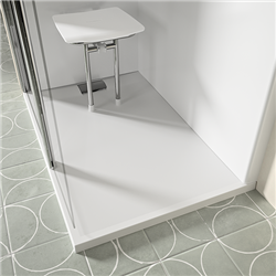 Receveur de douche Belharra 120x80 cm Blanc effet pierre