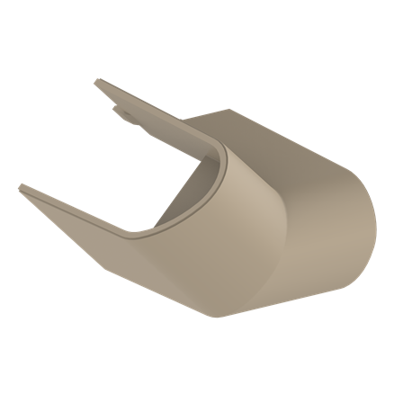 Cache d'angle de finition pour barre dappui de douche 135° Onyx II Beige