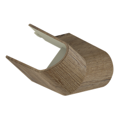 Cache d'angle de finition pour barre dappui de douche 135° Onyx II Bois foncé