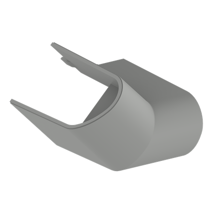 Cache d'angle de finition pour barre dappui de douche 135° Onyx II Gris perle