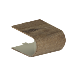 Caches de finition pour barre d'appui de douche Onyx II Bois foncé (lot de 2)