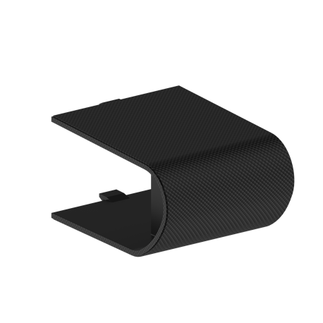 Caches de finition pour barre d'appui de douche Onyx II Carbone (lot de 2)