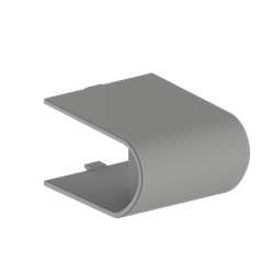 Caches de finition pour barre d'appui de douche Onyx II Gris perle  (lot de 2)