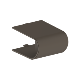 Caches de finition pour barre d'appui de douche Onyx II Taupe (lot de 2)