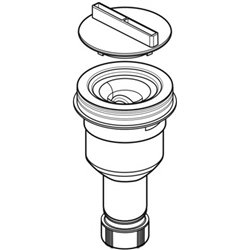 Bonde de douche pour receveur New Anco verticale Ø90 mm