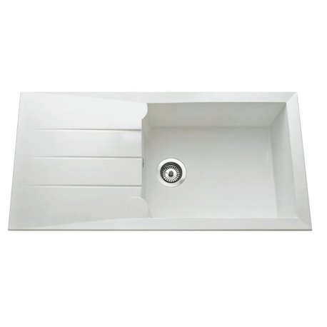 Evier Ancoswing 1 bac grande cuve + 1 égouttoir Blanc Evier Ancoswing 1 bac grande cuve + 1 égouttoir Blanc