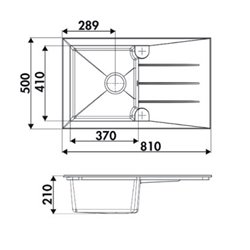Evier Ancoswing 1 bac + 1 égouttoir Blanc
