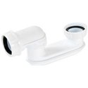 Siphon de baignoire articulé, orientable, en plastique blanc, Ø 40 mm articulé, orientable à 360°