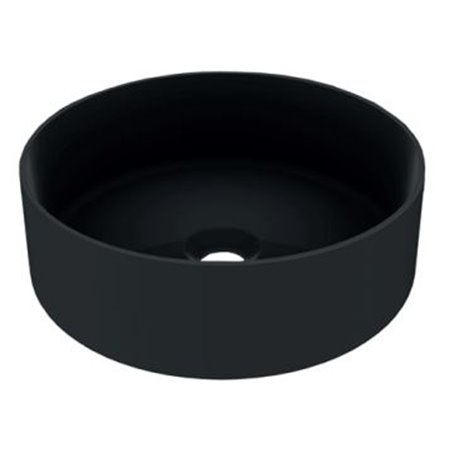 Vasque noire mat à poser ronde sans trop-plein New anco Vasque noire mat à poser ronde sans trop-plein New anco