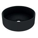 Vasque noire mat à poser ronde sans trop-plein New anco 