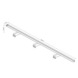 Applique LED 120 cm pour armoire de toilette New Anco noire