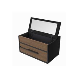 Coiffeuse Black New Anco 60 cm noir met et chêne rouille