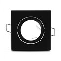 Support de spot carré orientable, noir 83x83 mm  SUPPORT PLAFOND