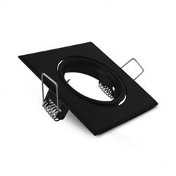 Support de spot carré orientable, noir 83x83 mm  SUPPORT PLAFOND