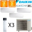 Daikin Tri-split Emura 3MXM68A + 2 X FTXJ20AW + FTXJ25AW