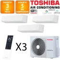 Toshiba Tri-split Shorai RAS-3M18G3AVG-E + 3 X RAS-B07P2KVSG-E