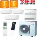 Toshiba Quadri-split Shorai RAS-4M27G3AVG-E + 3 RAS-B07P2KVSG-E + RAS-B10J2FVG-E
