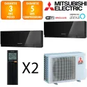 Mitsubishi Bi-split MXZ-2F42VF + 2 X MSZ-EF18VGKB