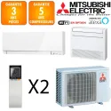 Mitsubishi Bi-split MXZ-2F42VF + MSZ-EF18VGKW + MFZ-KT25VG
