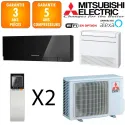 Mitsubishi Bi-split MXZ-2F53VF + MSZ-EF22VGKB + MFZ-KT35VG