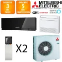 Mitsubishi Bi-split MXZ-3F68VF + MSZ-EF35VGKB + MFZ-KT35VG