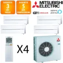 Mitsubishi Quadri-split MXZ-4F72VF + 3 X MSZ-LN18VGV + MSZ-LN25VGV