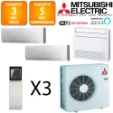 Mitsubishi Tri-split MXZ-4F72VF + MSZ-EF18VGKS + MSZ-EF25VGKS + MFZ-KT35VG