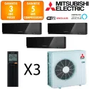 Mitsubishi Tri-split MXZ-4F83VF + MSZ-EF22VGKB + MSZ-EF25VGKB + MSZ-EF35VGKB