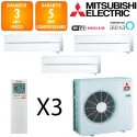 Mitsubishi Tri-split MXZ-4F83VF + MSZ-LN18VGV + 2 X MSZ-LN35VGV