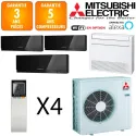 Mitsubishi Quadri-split MXZ-4F83VF + 3 X MSZ-EF18VGKB + MFZ-KT35VG