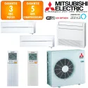 Mitsubishi Tri-split MXZ-4F83VF + MFZ-KT25VG + MSZ-LN25VGV + MSZ-LN35VGV