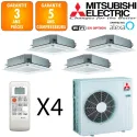 Mitsubishi Quadri-split MXZ-5F102VF + 2 X SLZ-M25FA + SLZ-M15FA + SLZ-M50FA