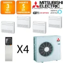 Mitsubishi Quadri-split MXZ-5F102VF + 4 X MFZ-KT25VG