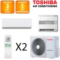 Toshiba Bi-split Daiseikai RAS-2M18G3AVG-E + RAS-B10S4KVPG-E + RAS-B13J2FVG-E