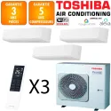 Toshiba Tri-split Shorai RAS-3M26G3AVG-E + 2 X RAS-B10P2KVSG-E + RAS-B07P2KVSG-E