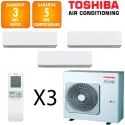 Toshiba Tri-split Daiseikai RAS-4M27G3AVG-E + 2 X RAS-B10S4KVPG-E + RAS-B13S4KVPG-E