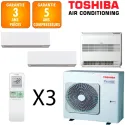 Toshiba Tri-split Daiseikai RAS-4M27G3AVG-E + 2 X RAS-B10S4KVPG-E + RAS-B13J2FVG-E