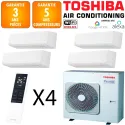 Toshiba Quadri-split Shorai RAS-5M34G3AVG-E + 2 X RAS-B07P2KVSG-E + RAS-B10P2KVSG-E + RAS-B13P2KVSG-E