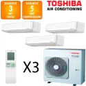 Toshiba Tri-split Daiseikai RAS-5M34G3AVG-E + RAS-B10S4KVPG-E + RAS-B13S4KVPG-E + RAS-B18S4KVPG-E