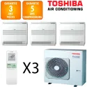 Toshiba Tri-split Console RAS-5M34G3AVG-E + 3 X RAS-B13J2FVG-E