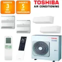 Toshiba Quadri-split Shorai RAS-5M34G3AVG-E + 2 X RAS-B07G3KVSG-E + RAS-B10J2FVG-E + RAS-B13J2FVG-E
