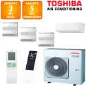 Toshiba Quadri-split Shorai RAS-5M34G3AVG-E + RAS-B10P2KVSG-E + RAS-B13J2FVG-E + 2 X RAS-B10J2FVG-E