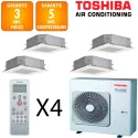 Toshiba Quadri-split Cassette RAS-5M34G3AVG-E + 3 X RAS-M10S4MUVG-E + RAS-M13S4MUVG-E