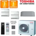 Toshiba Tri-split Haori RAS-5M34G3AVG-E + RAS-B10N4KVRG-E + RAS-B13J2FVG-E + RAS-B18J2FVG-E